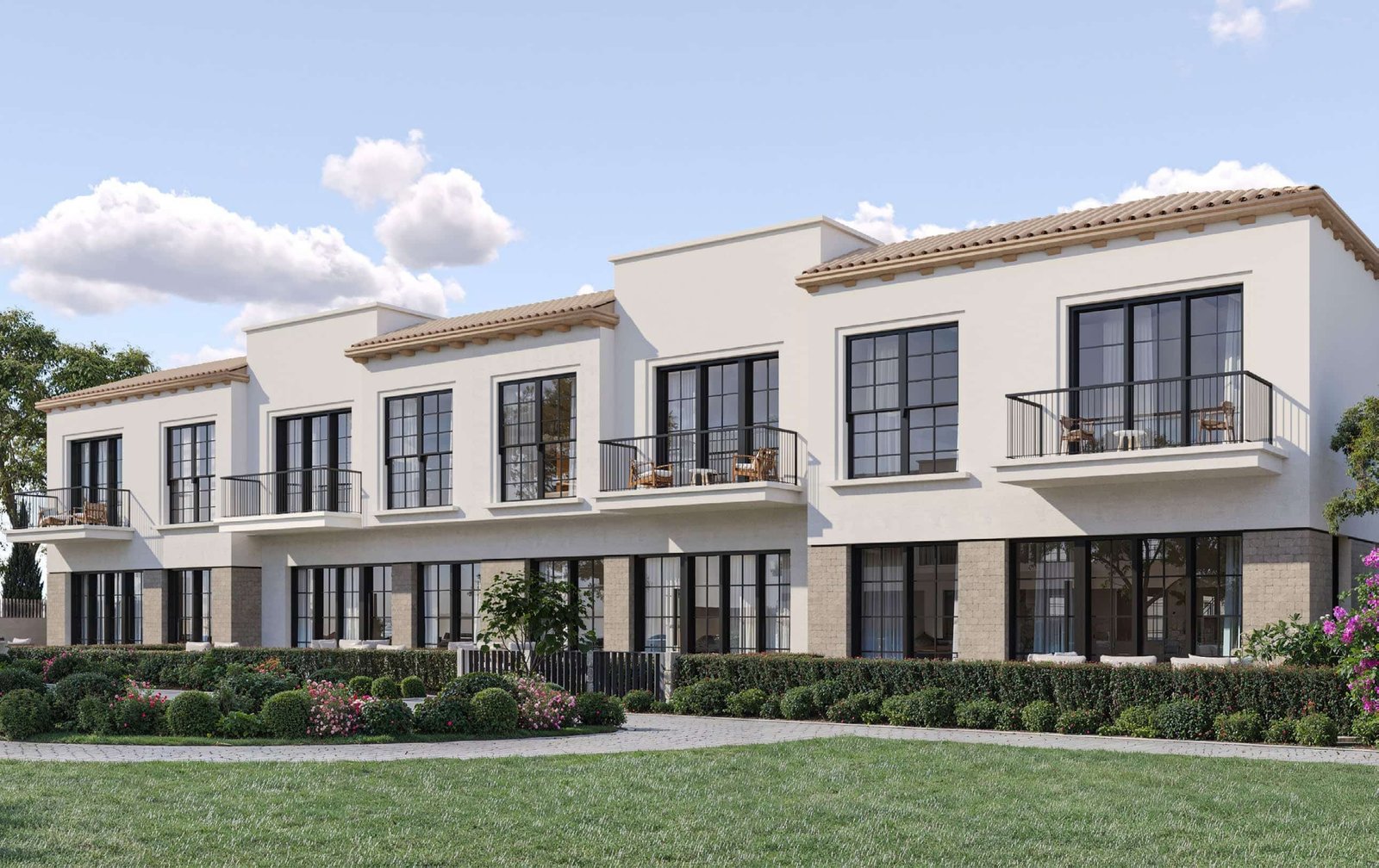 Contemporary townhouses at Wadi East Villas & Townhouses in Wadi Yemm, Ras El Hekma, Egypt featuring stylish facades and family‑friendly layouts.